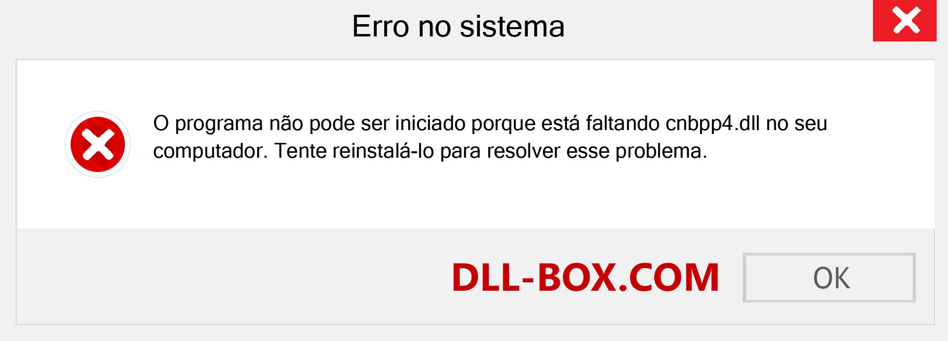 Arquivo cnbpp4.dll ausente ?. Download para Windows 7, 8, 10 - Correção de erro ausente cnbpp4 dll no Windows, fotos, imagens